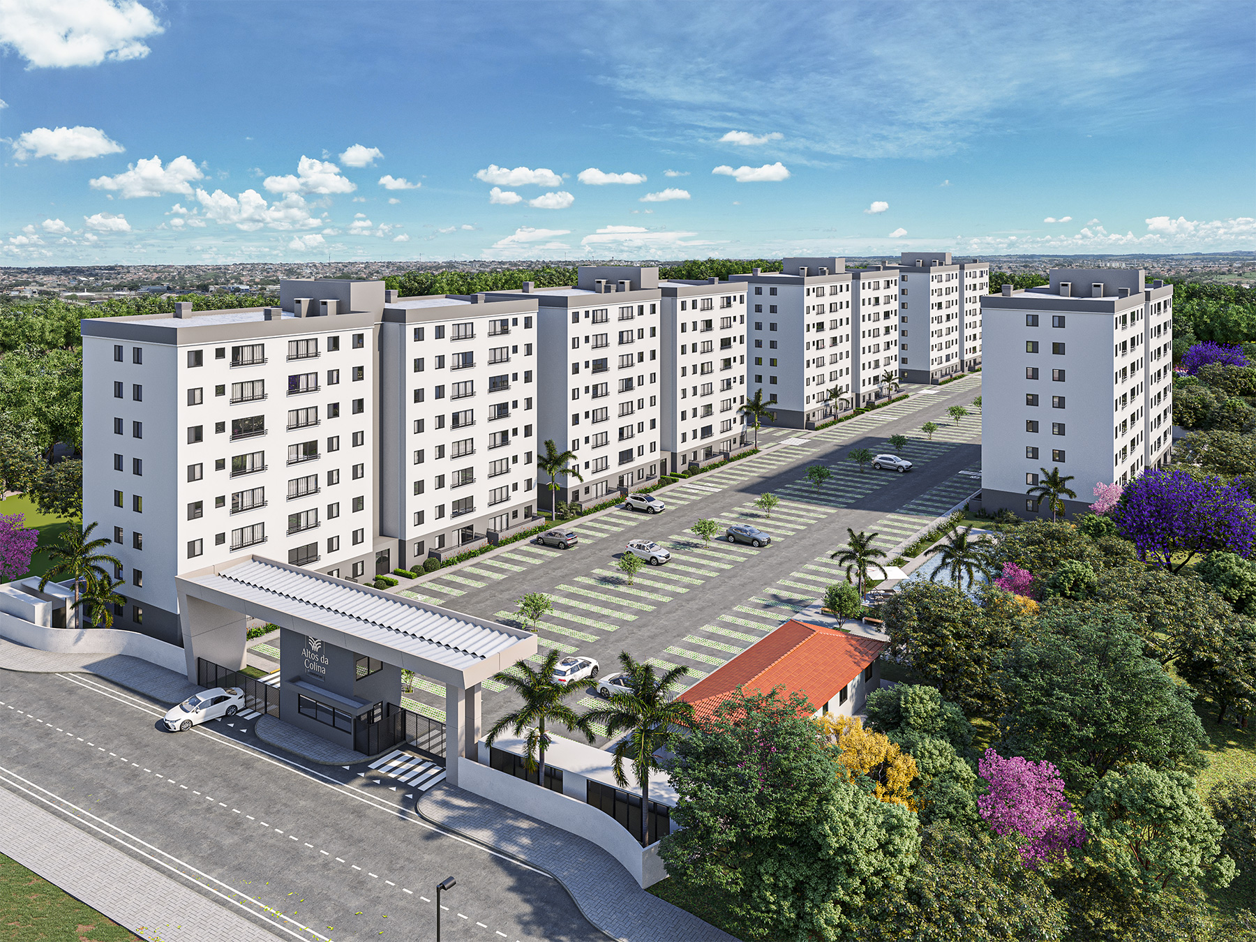 Fachada de imóvel financiado pelo programa Minha Casa Minha Vida